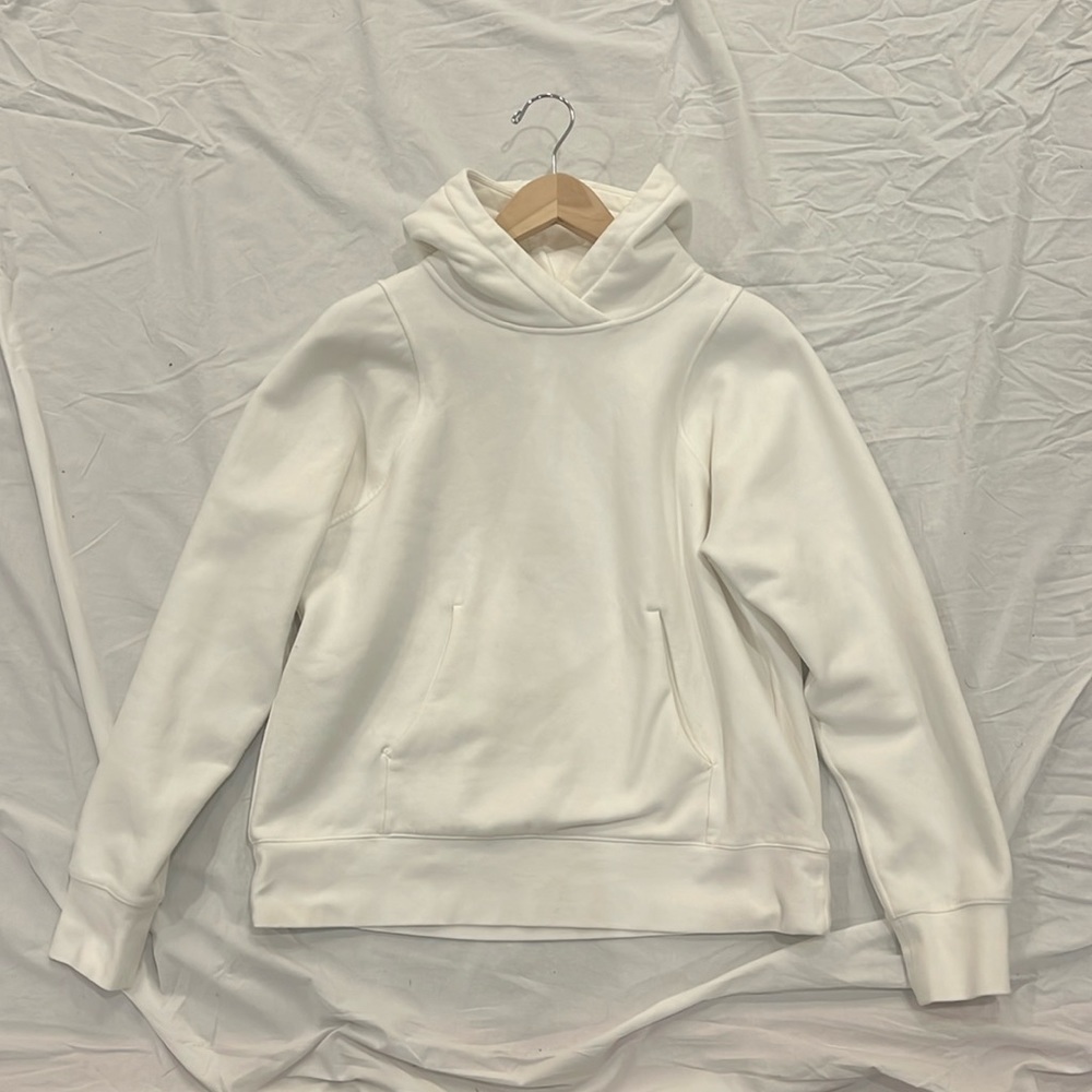 Lululemon Lougeful White Hoodie, Size 8